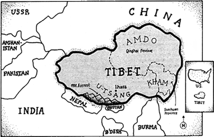 {map of Tibet}